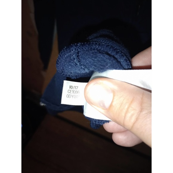 Adidas Samba Style Medium Youth 11-12 Dark Blue 3 Stripes Track Jacket CE 1086 - Picture 5 of 12